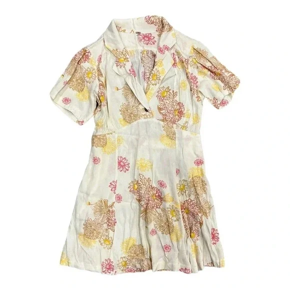 free people blue hawaii dress Escape Blue Malia Hawaiian Tea-Length Dress M / Blue